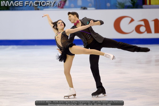 2013-03-01 Milano - World Junior Figure Skating Championships 1287 Celia Robledo-Luis Fenero ESP
